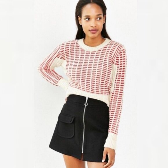 Urban Outfitters Alice Ritter Dimitri Black A-Line Skirt Size Medium Zipper M - Picture 1 of 10